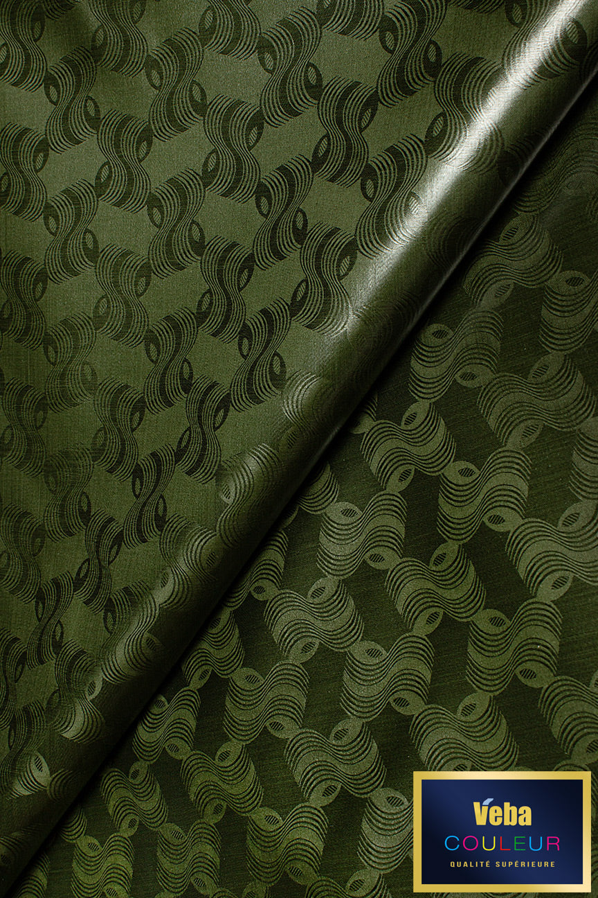 Veba Royal Star Bazin Brocade VBB057 - Emerald Green