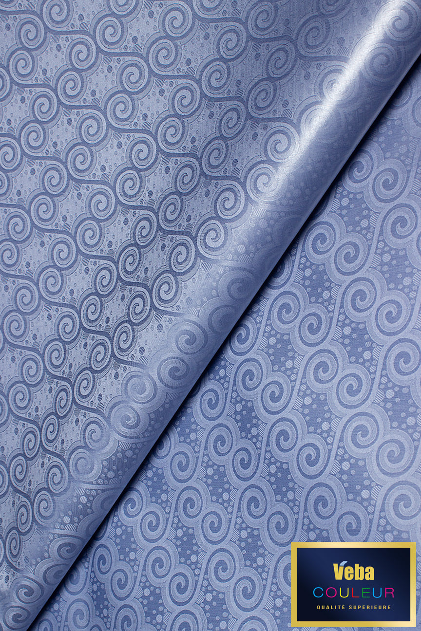 Veba Royal Star Bazin Brocade VBB032 - Stone Blue