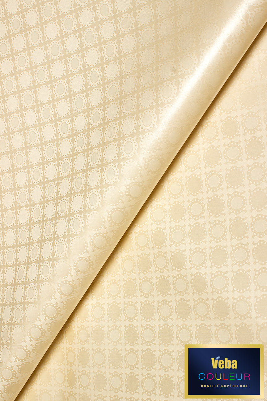 Veba Royal Star Bazin Brocade VBB036 - Cream