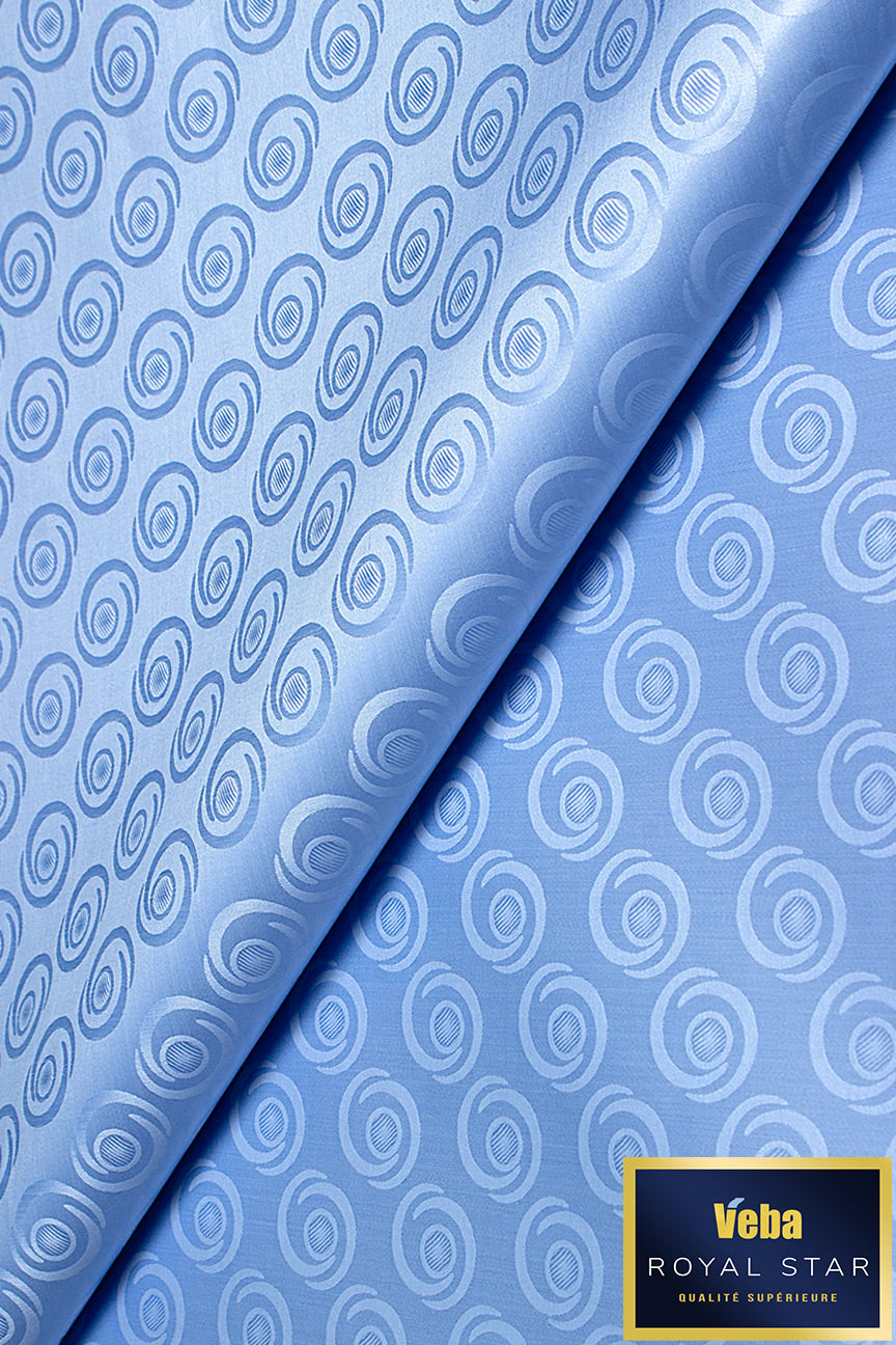 Veba Royal Star Bazin Brocade VBB086 - Baby Blue