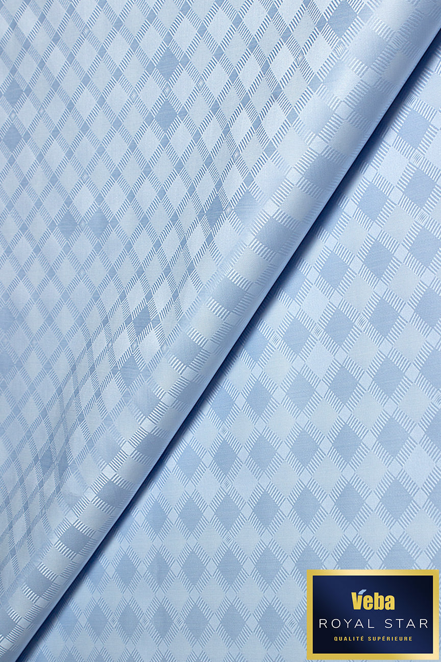 Veba Royal Star Bazin Brocade VBB083 - Sky Blue