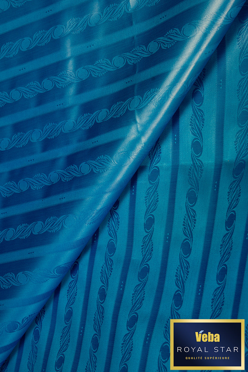 Veba Royal Star Bazin Brocade VBB0102 - Blue