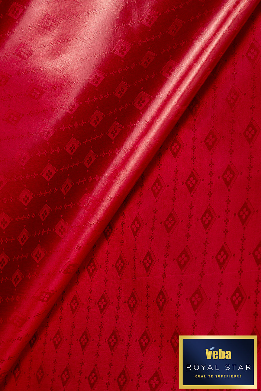 Veba Royal Star Bazin Brocade VBB0104 - Royal Red