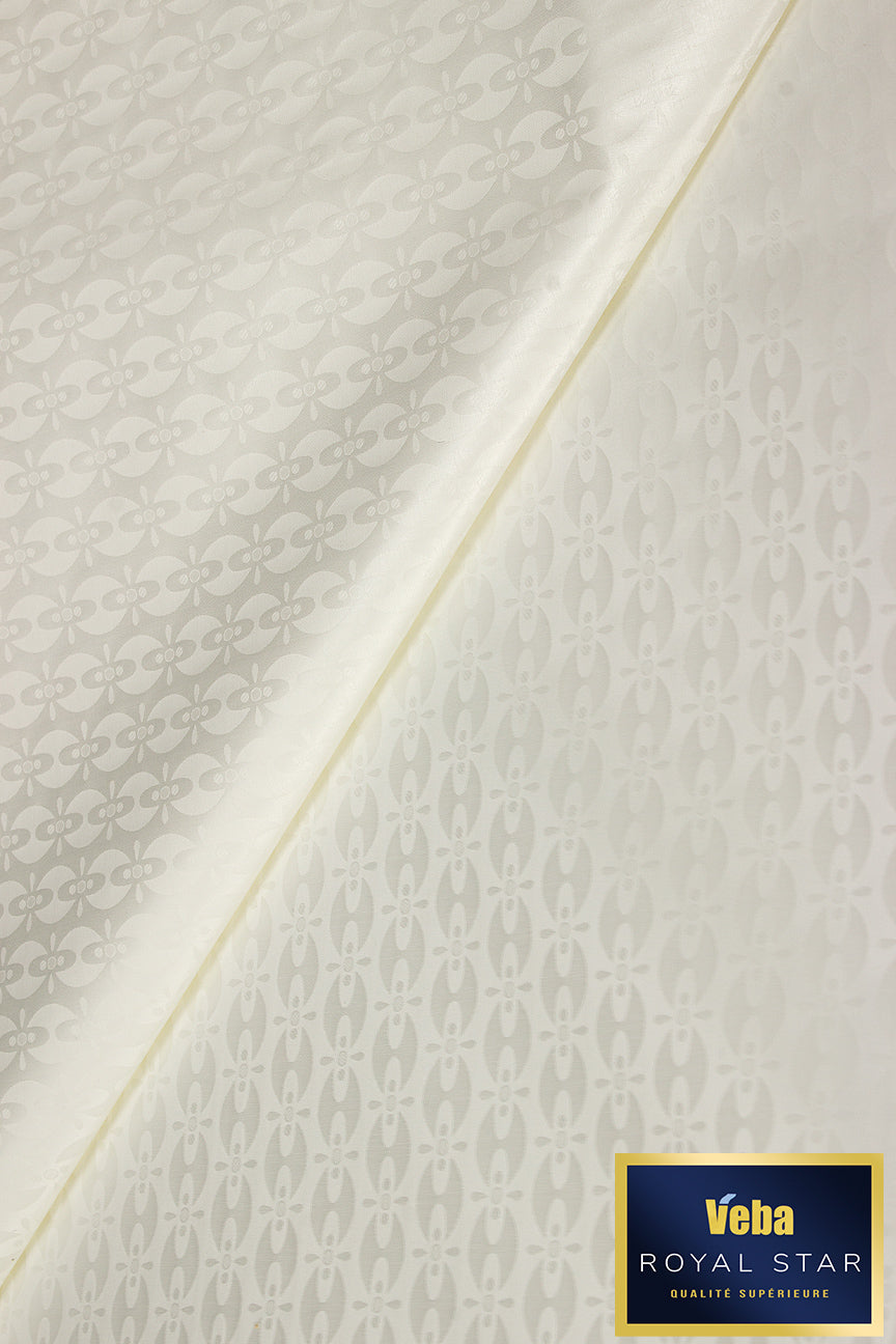Veba Royal Star Bazin Brocade VBB0106 - White