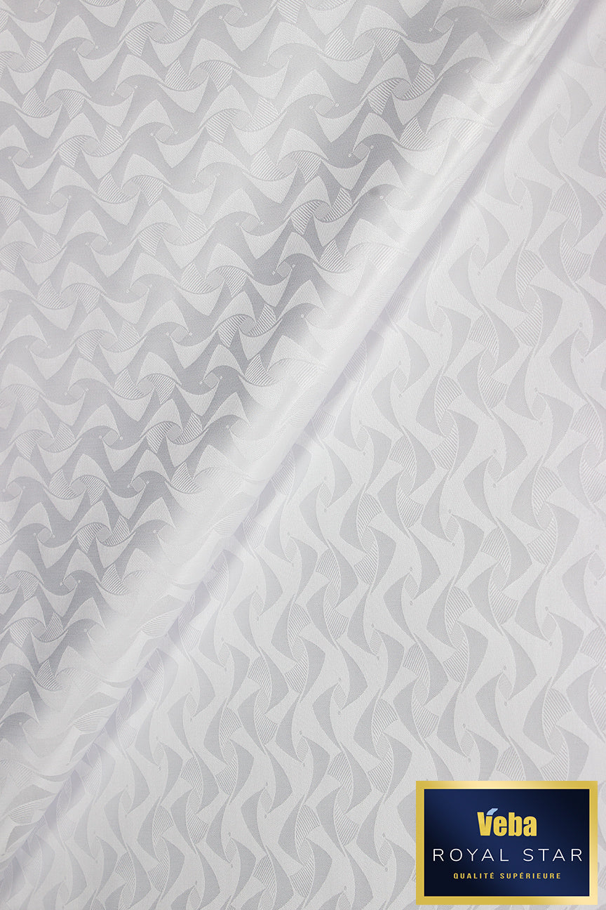 Veba Royal Star Bazin Brocade VBB095 - White