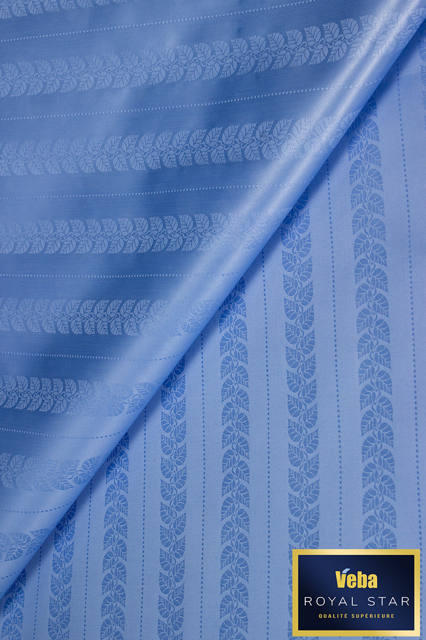 Veba Royal Star Bazin Brocade VBB097 - Sky Blue