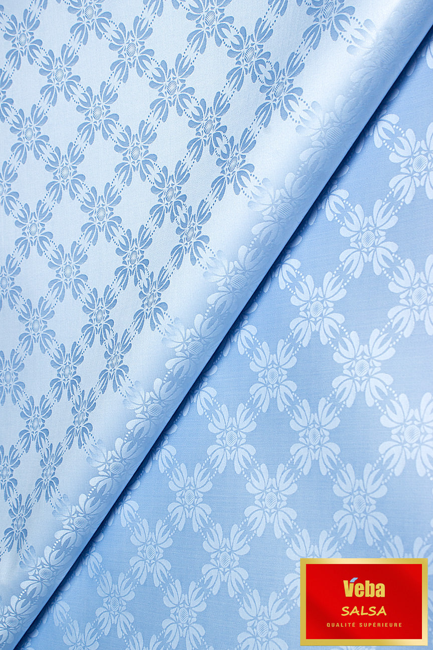 Veba Salsa Bazin Brocade VS0454 - Sky Blue