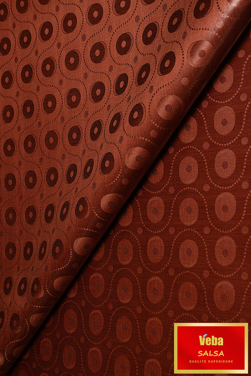 Veba Salsa Bazin Brocade VS0458 - Burgundy Brown