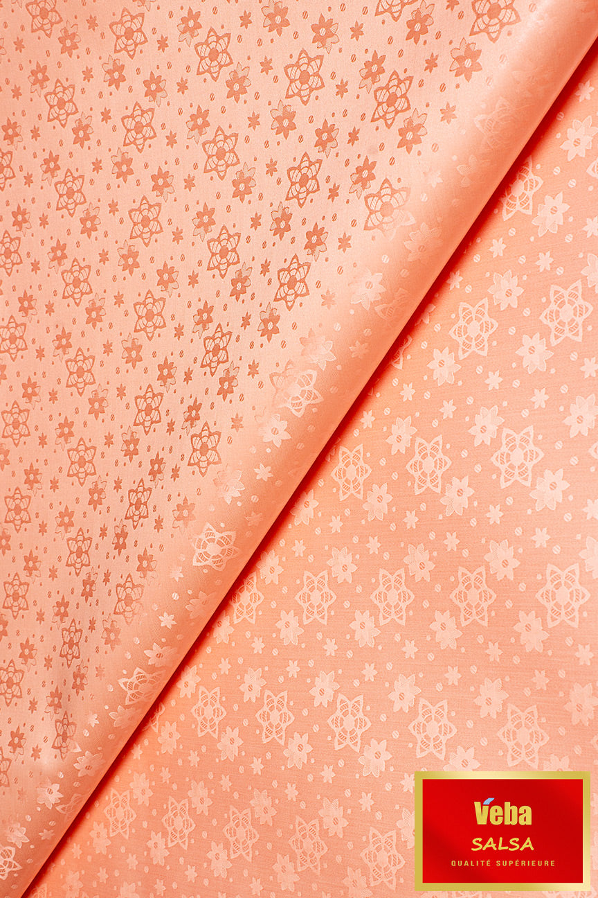 Veba Salsa Bazin Brocade VS0428 - Creamy Peach
