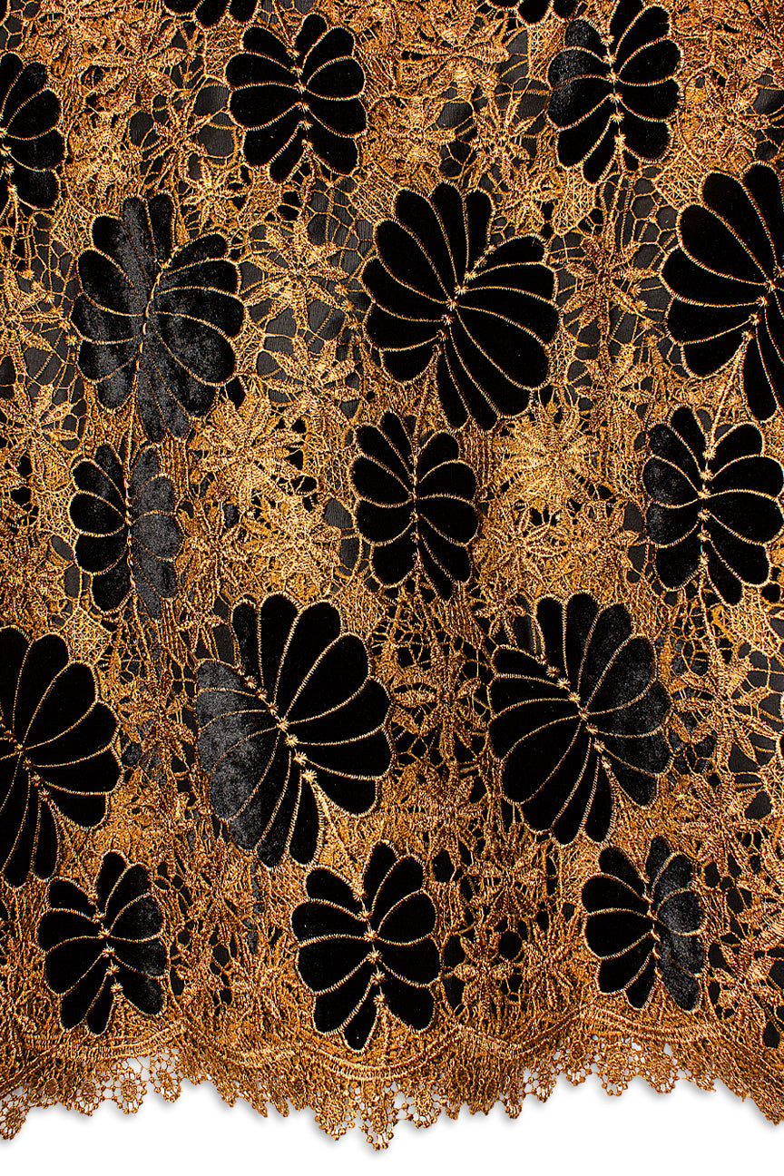 Velvet Lace in Black & Gold - VVL005