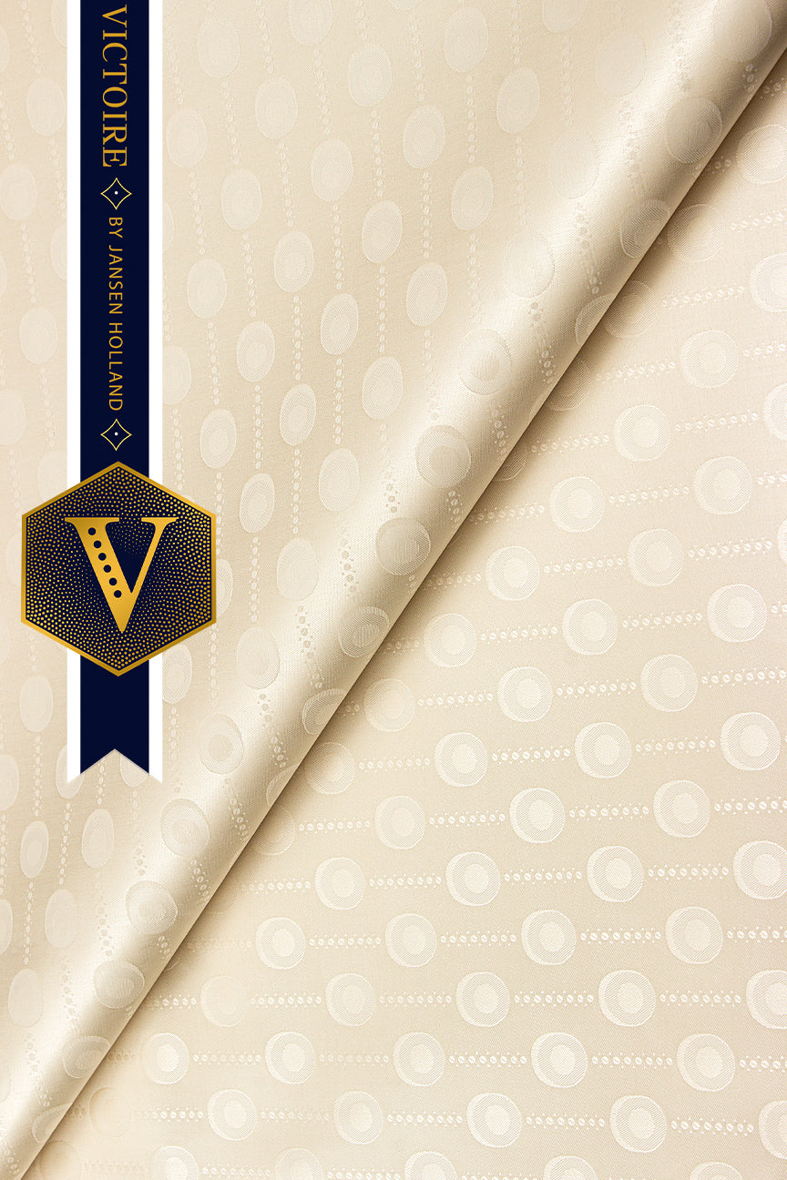 Victoire Mens Brocade in Cream  10 Yards - VMB2003