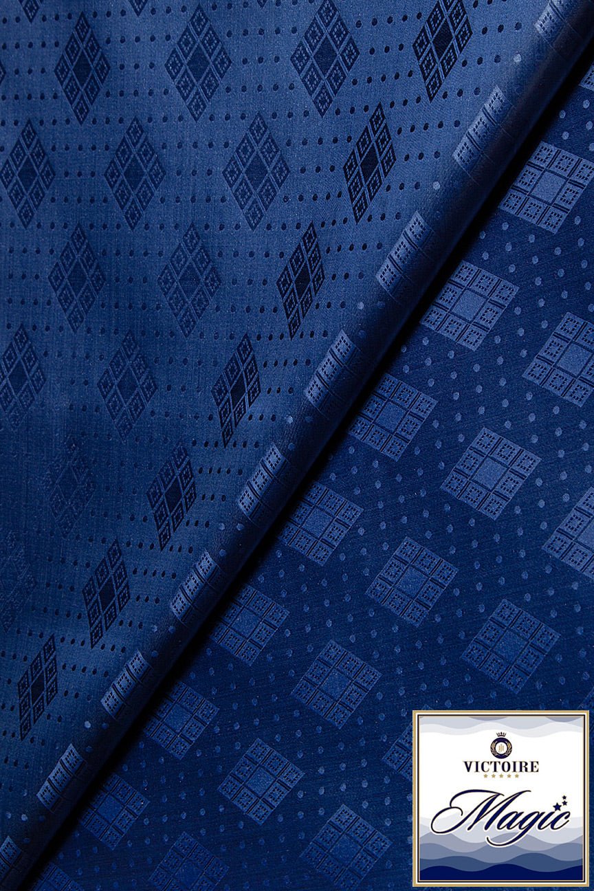 Victoire Magic Brocade in Deep Blue - VMB1034