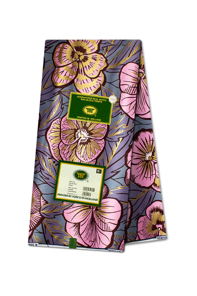 Vlisco Holland Gold Cotton Satin Edition Exclusive Design - VHGE826