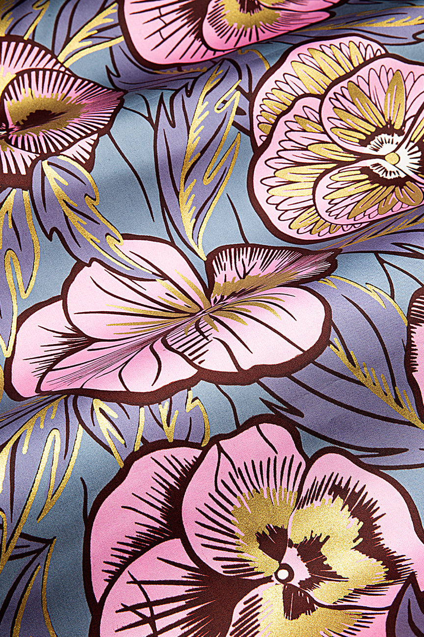 Vlisco Holland Gold Cotton Satin Edition Exclusive Design - VHGE826