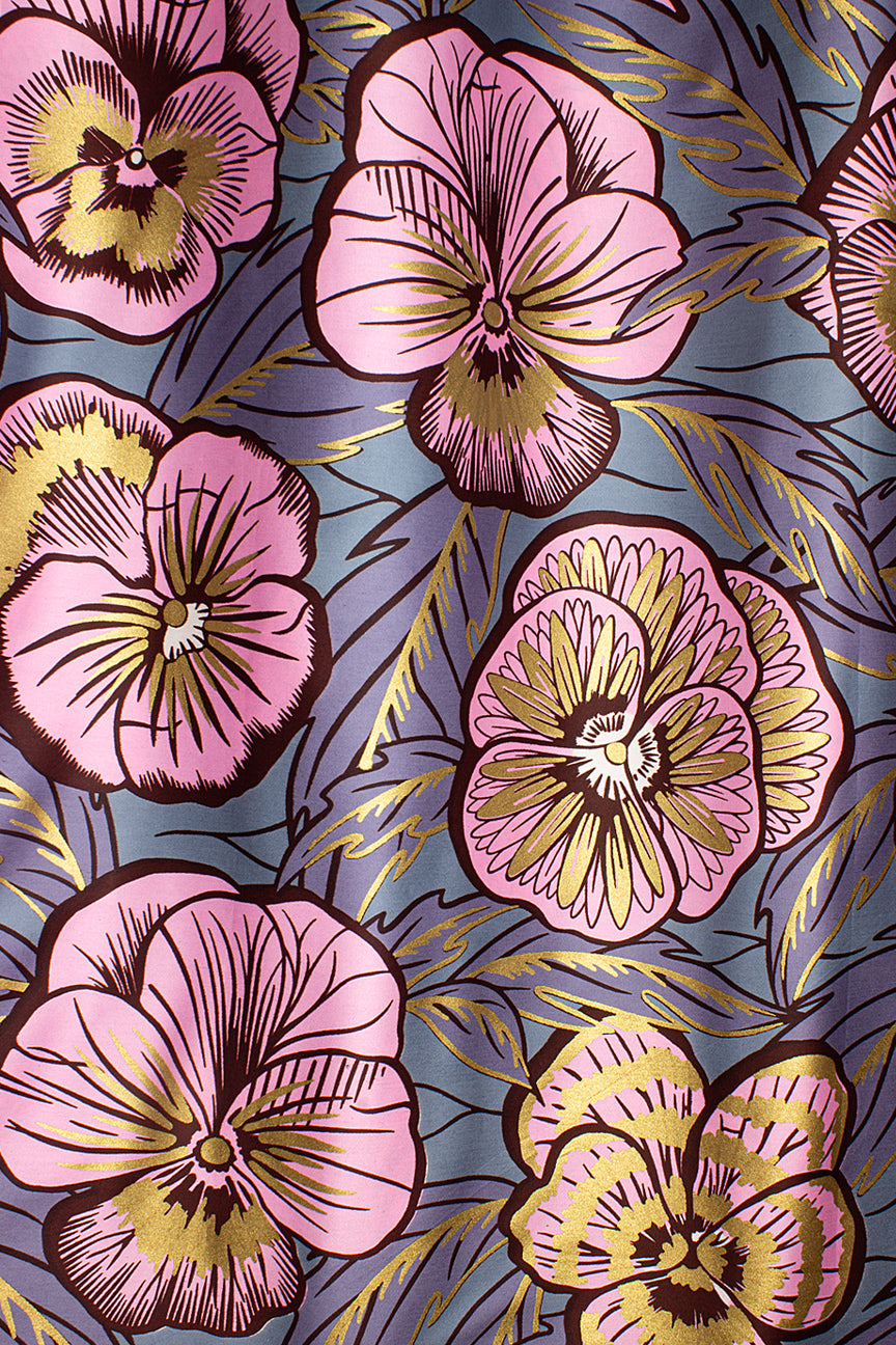 Vlisco Holland Gold Cotton Satin Edition Exclusive Design - VHGE826