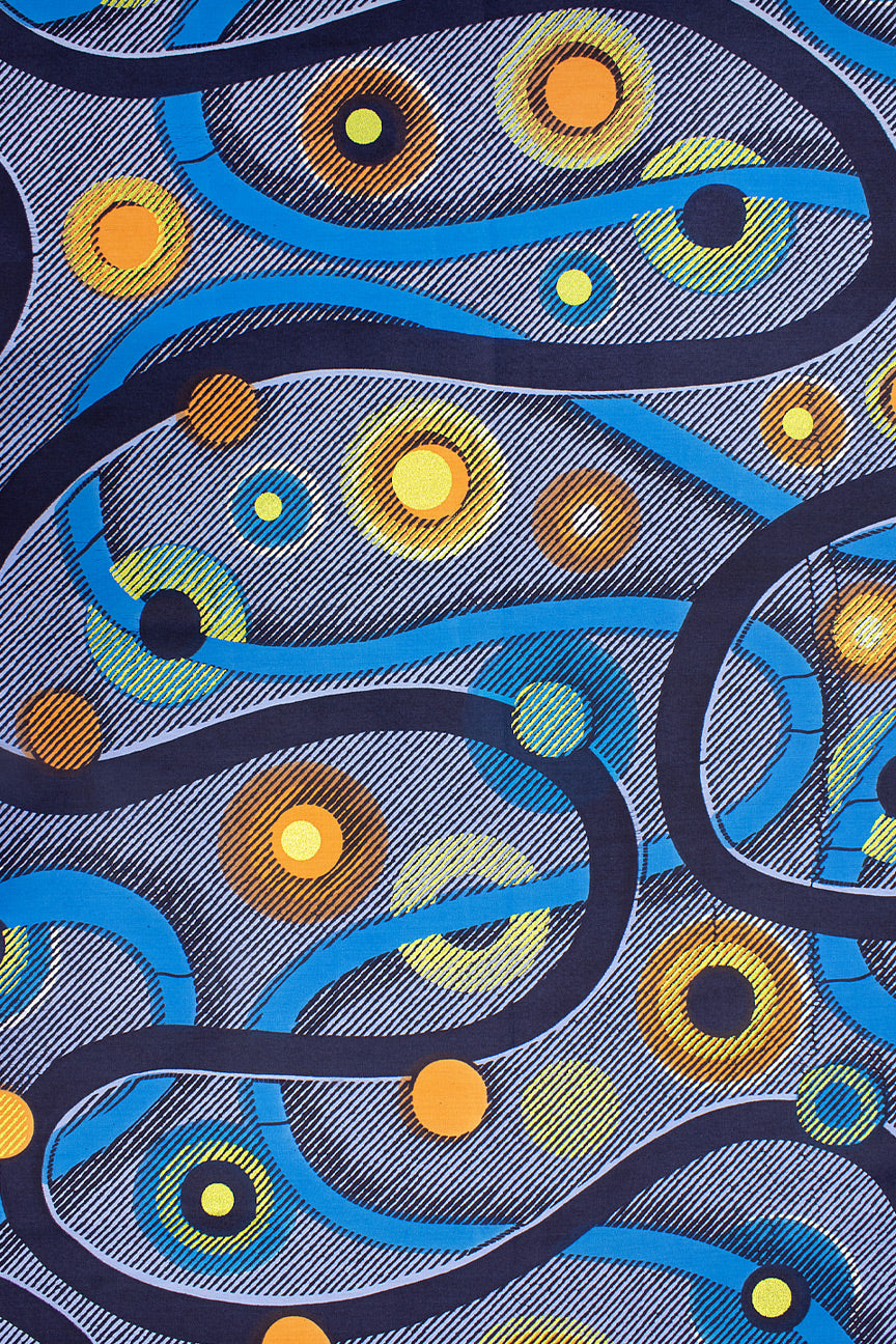 Vlisco Royal Cotton Satin Embellished Wax Print - VCS3044