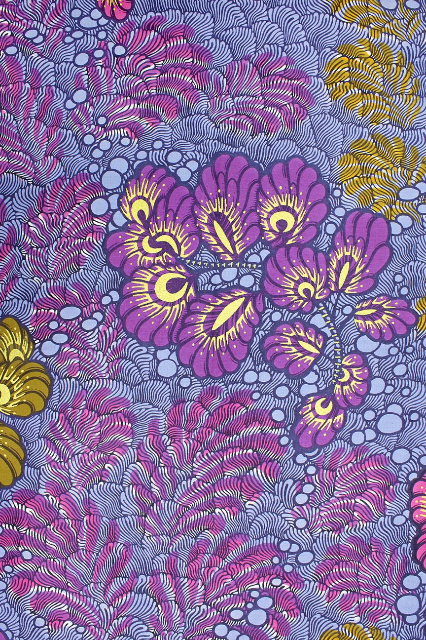 Vlisco Royal Cotton Satin Embellished Wax Print - VCS3045