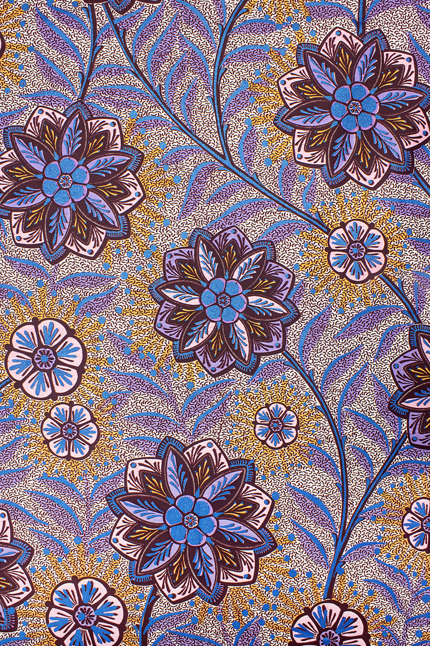 Vlisco Royal Cotton Satin Embellished Wax Print - VCS3031