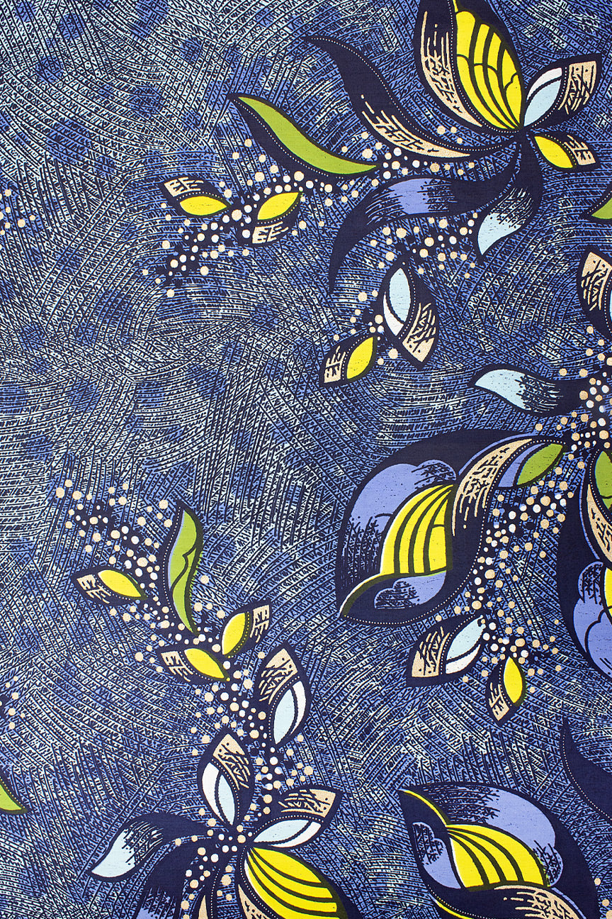 Vlisco Royal Cotton Satin Embellished Wax Print - VCS3032