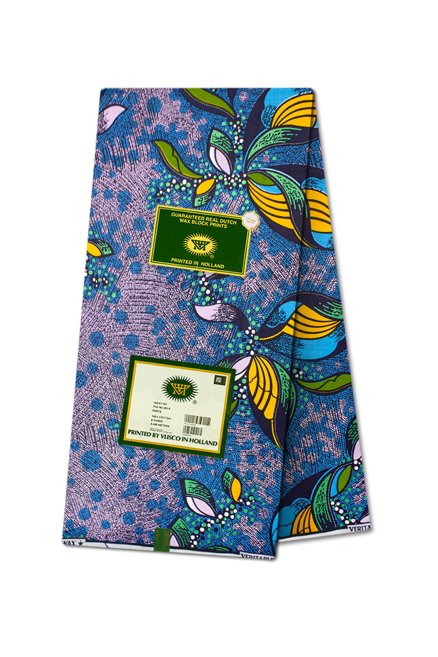 Vlisco Royal Cotton Satin Embellished Wax Print - VCS3057