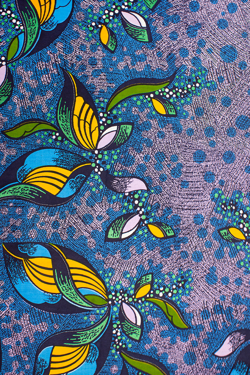 Vlisco Royal Cotton Satin Embellished Wax Print - VCS3057