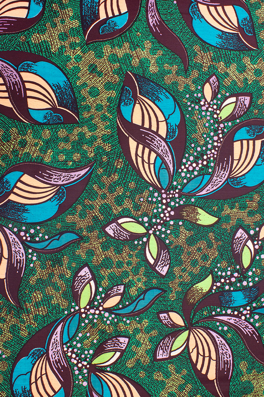 Vlisco Royal Cotton Satin Embellished Wax Print - VCS3058