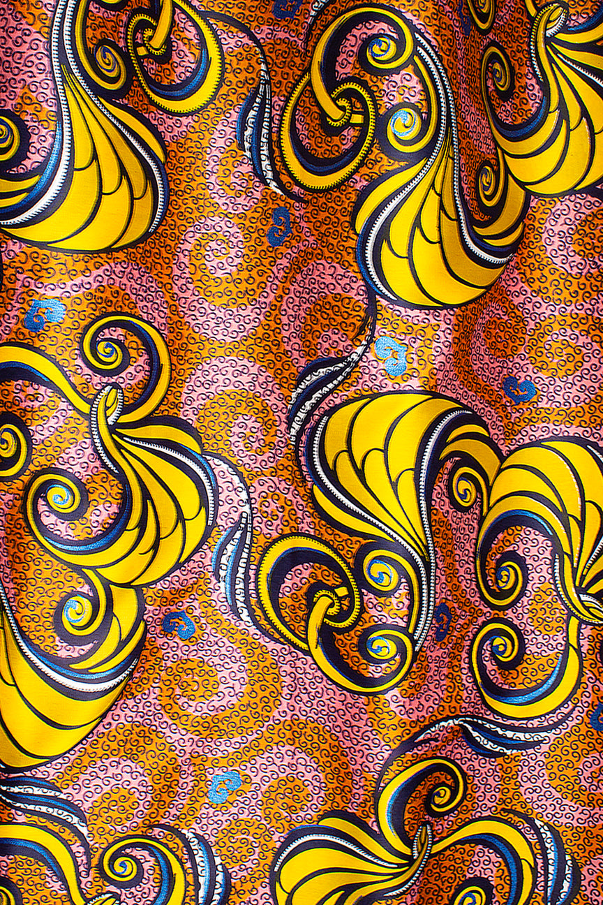 Vlisco Royal Cotton Satin Embellished Wax Print - VCS3071