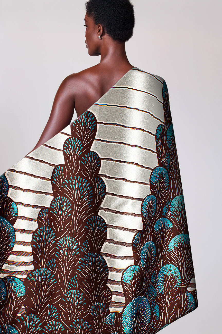 Vlisco Glitter Glam Embellished Wax Print - VGGE3072