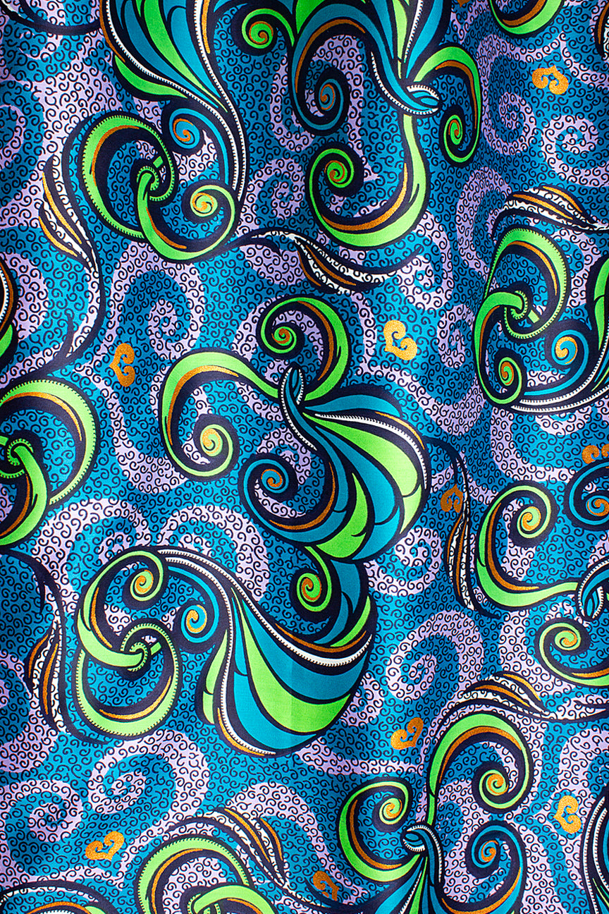 Vlisco Royal Cotton Satin Embellished Wax Print - VCS3073