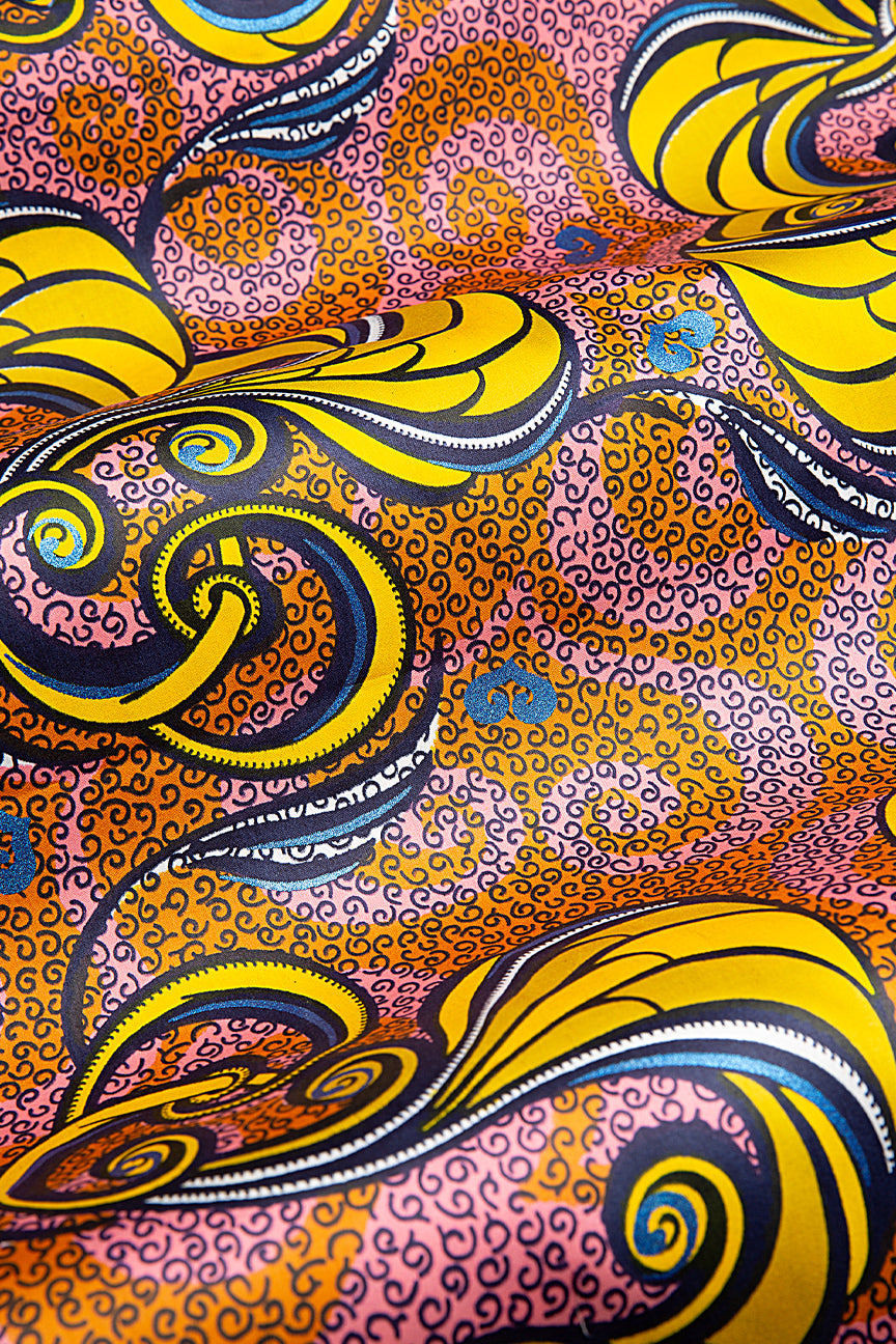 Vlisco Royal Cotton Satin Embellished Wax Print - VCS3071