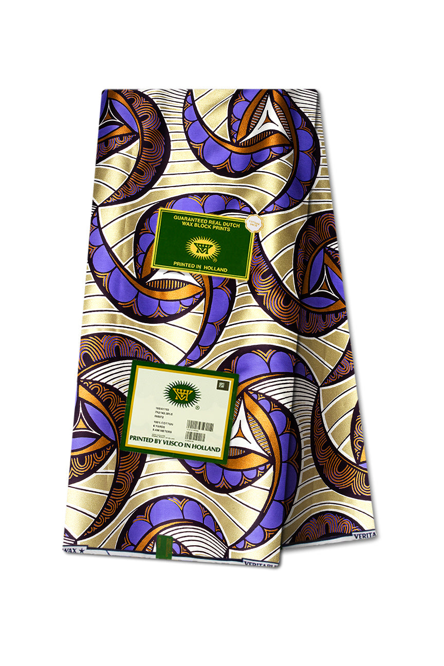 Vlisco Glitter Glam Embellished Wax Print - VGGE3095