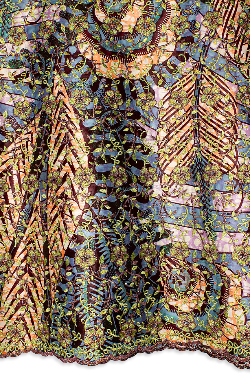 Vlisco Grand Super Exclusive Wax with Lace Embroidery - VHL5186