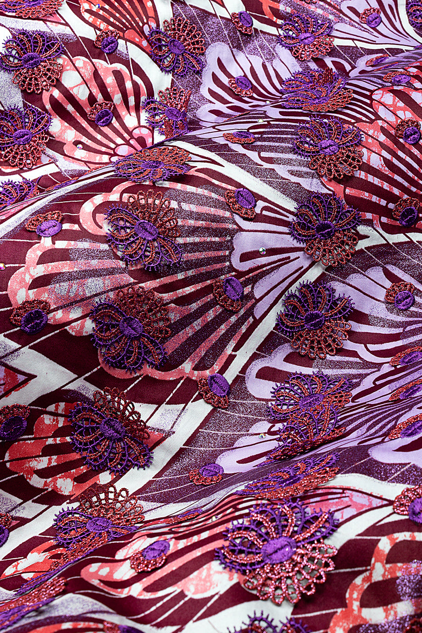 Vlisco Grand Super Exclusive Wax with Lace Embroidery - VHL5414