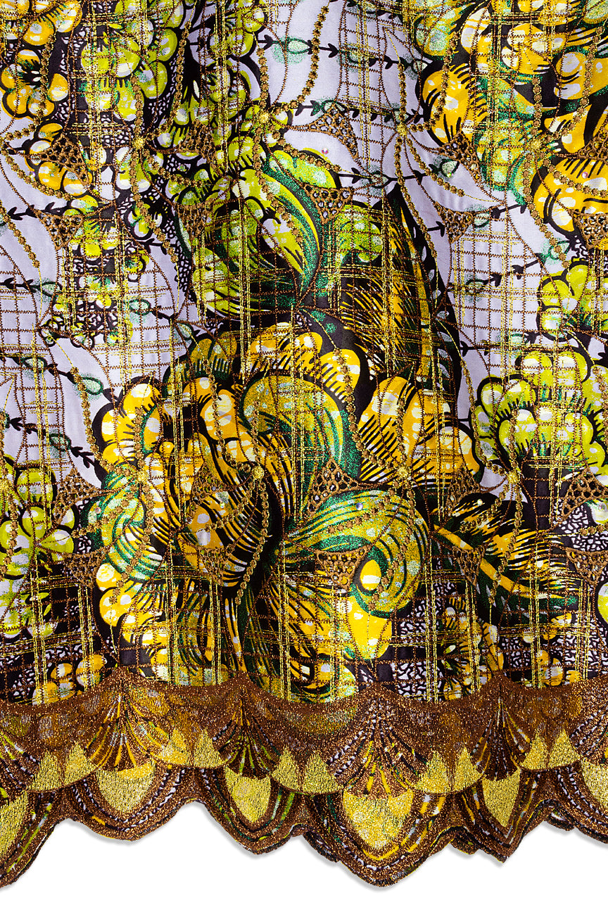 Vlisco Grand Super Exclusive Wax with Lace Embroidery - VHL5250