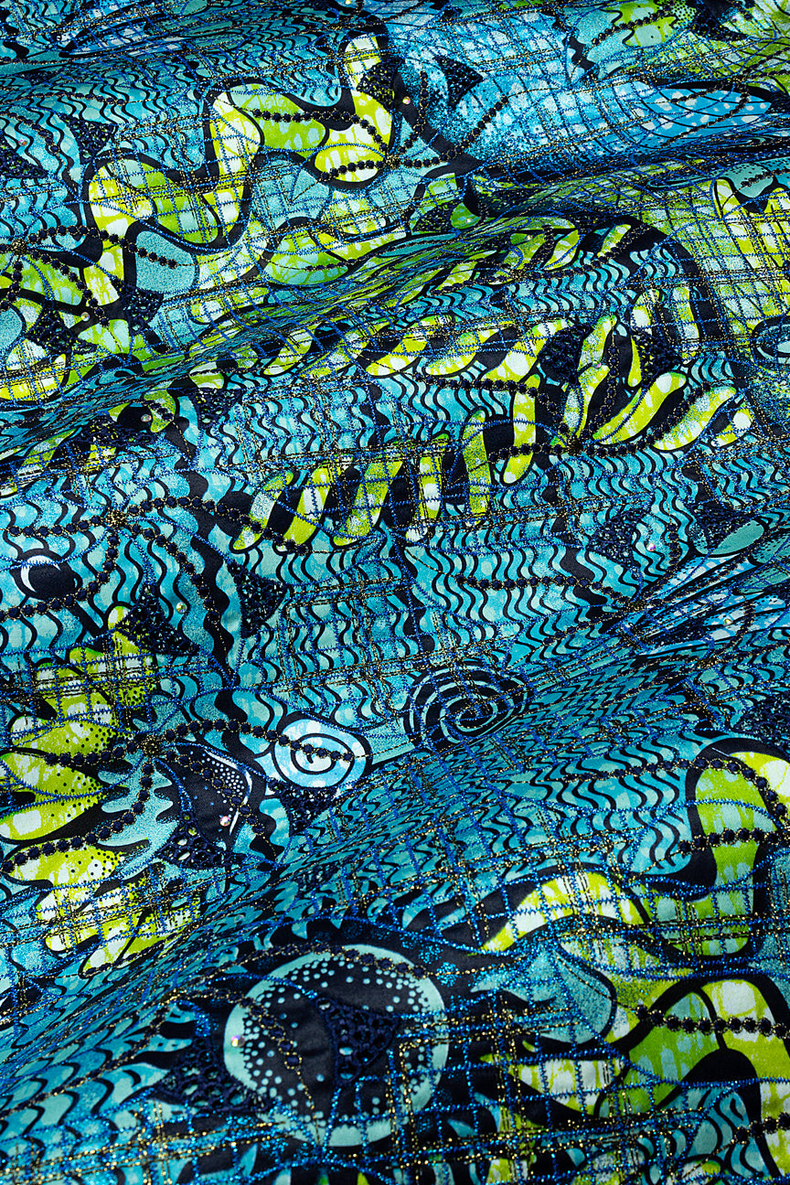 Vlisco Grand Super Exclusive Wax with Lace Embroidery - VHL5252