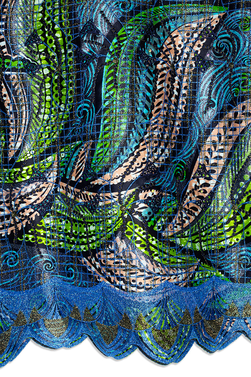 Vlisco Grand Super Exclusive Wax with Lace Embroidery - VHL5253