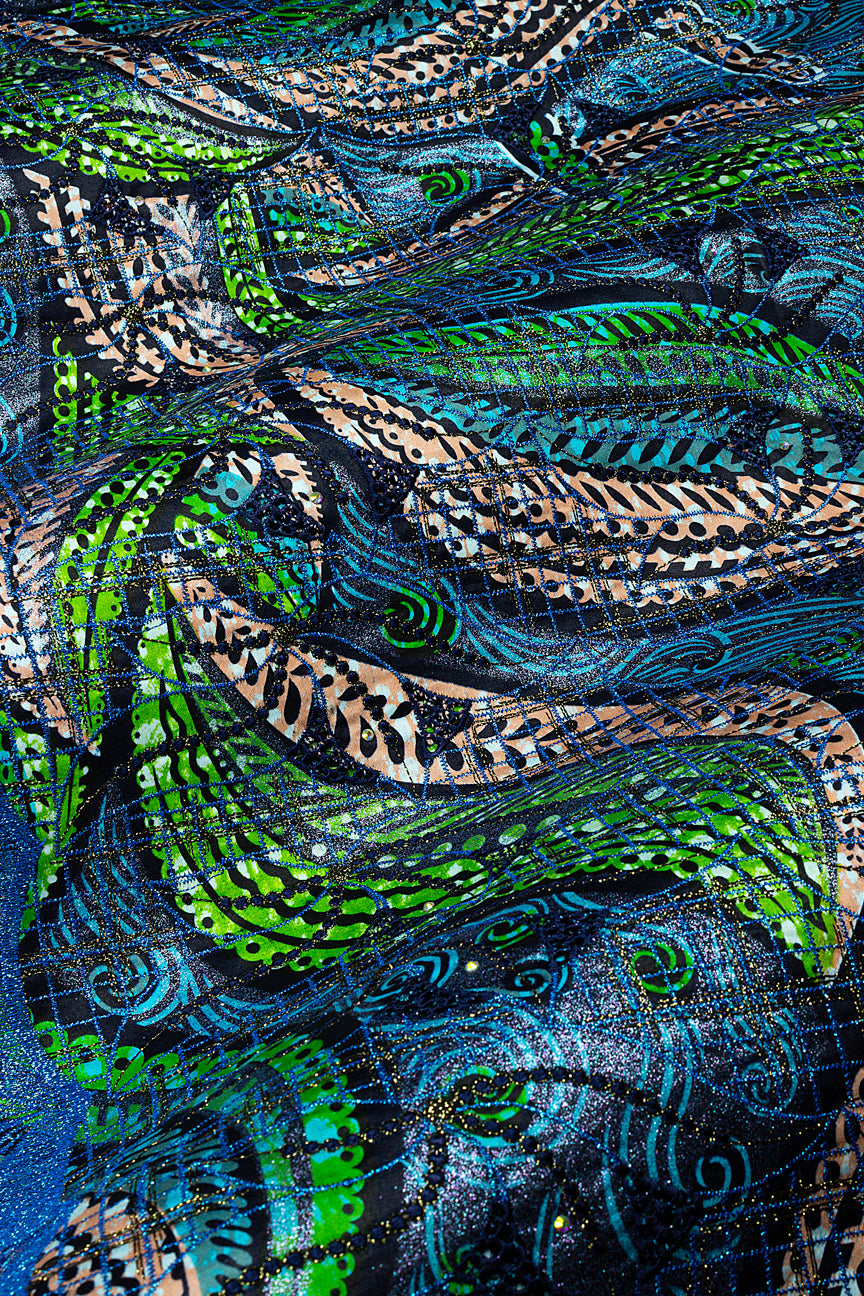 Vlisco Grand Super Exclusive Wax with Lace Embroidery - VHL5253