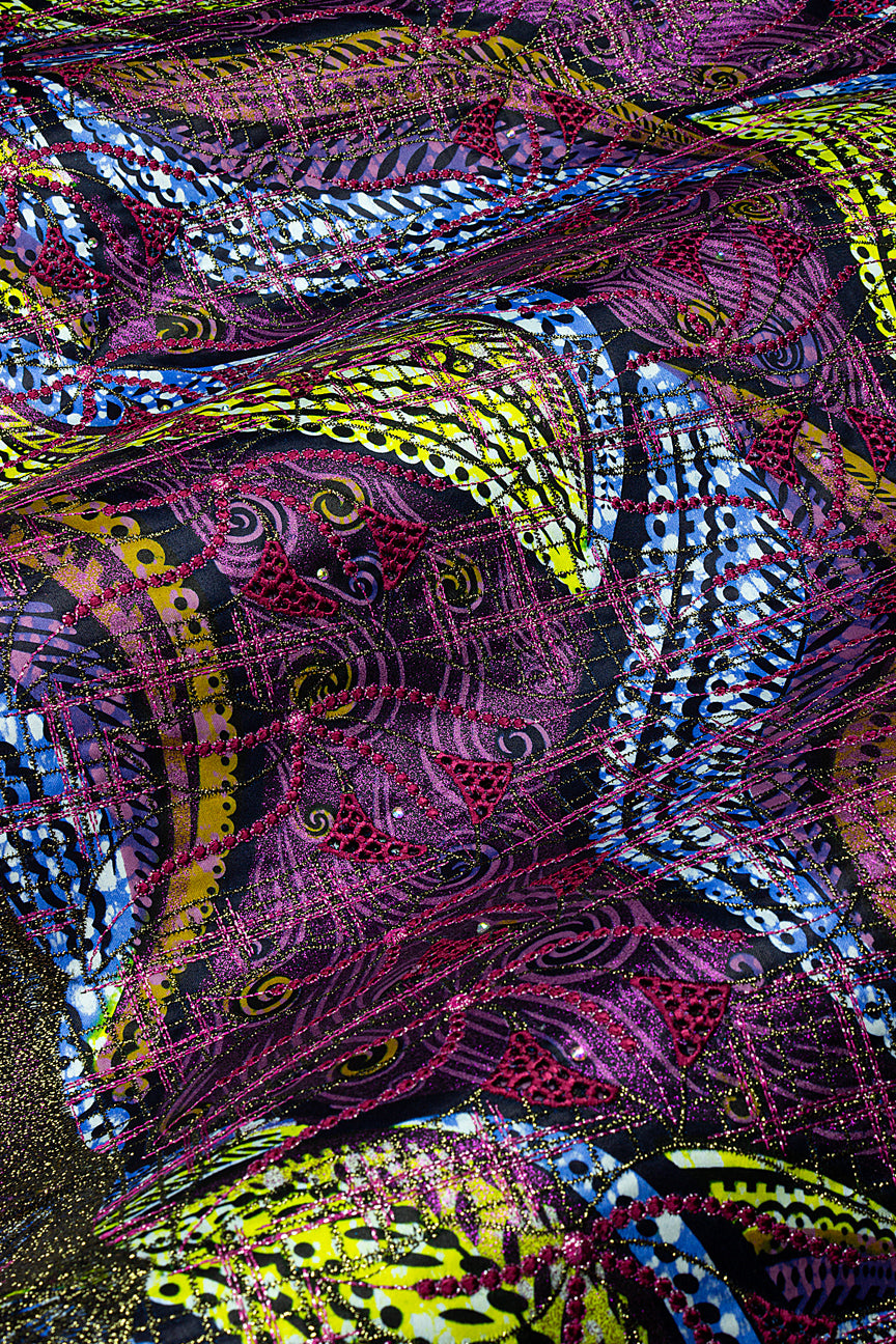 Vlisco Grand Super Exclusive Wax with Lace Embroidery - VHL5254