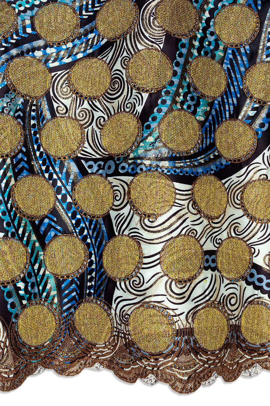 Vlisco Grand Super Exclusive Wax with Lace Embroidery - VHL5257