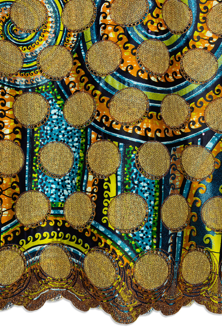 Vlisco Grand Super Exclusive Wax with Lace Embroidery - VHL5258