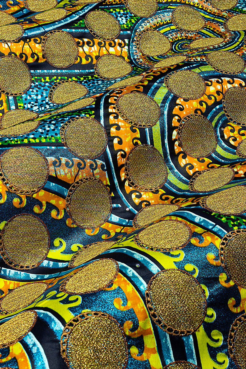 Vlisco Grand Super Exclusive Wax with Lace Embroidery - VHL5258