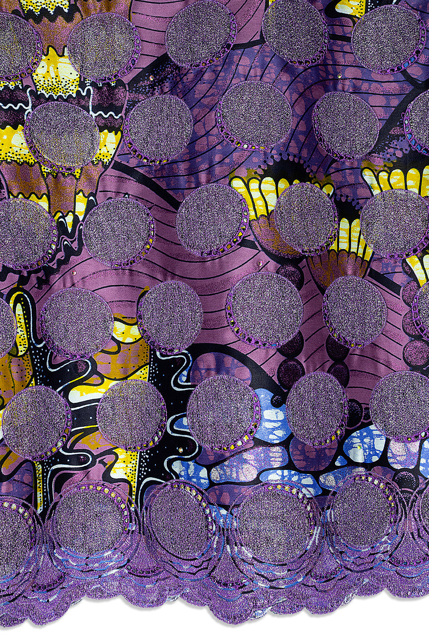 Vlisco Grand Super Exclusive Wax with Lace Embroidery - VHL5259