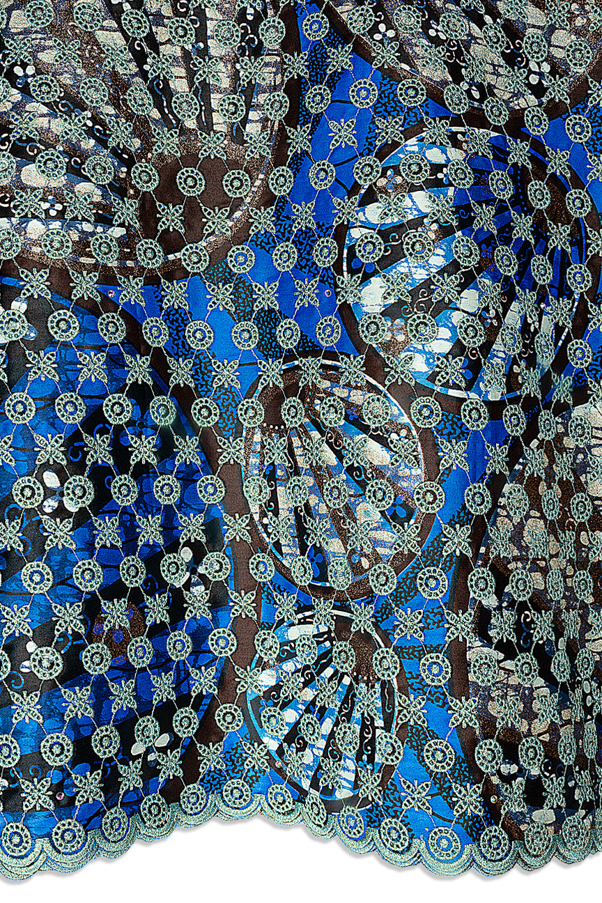Vlisco Grand Super Exclusive Wax with Lace Embroidery - VHL5331