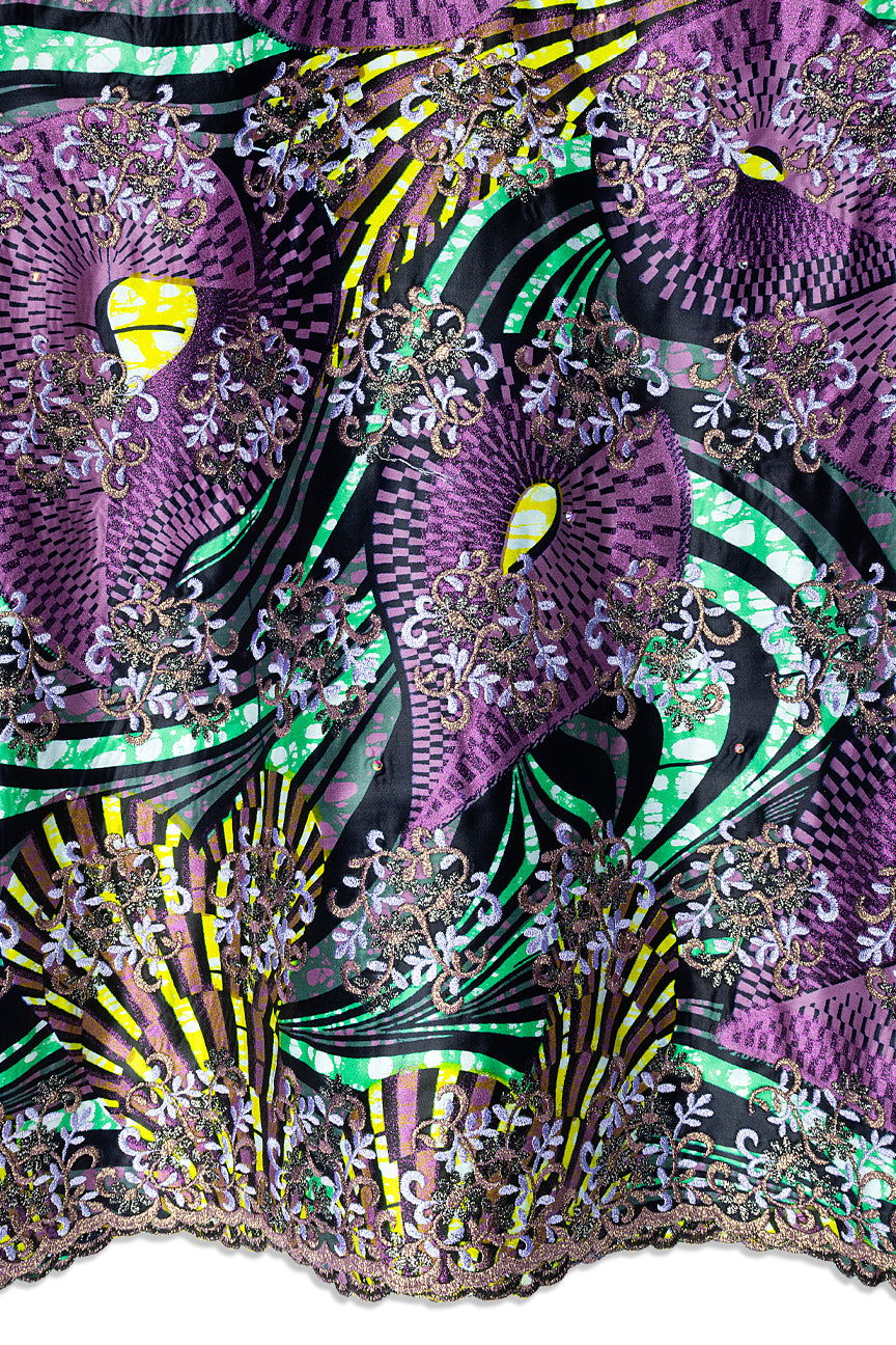 Vlisco Grand Super Exclusive Wax with Lace Embroidery - VHL5361