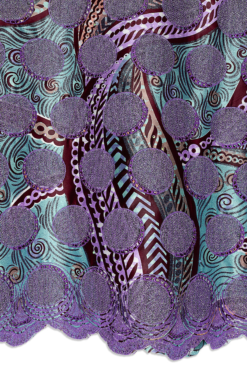 Vlisco Grand Super Exclusive Wax with Lace Embroidery - VHL5260