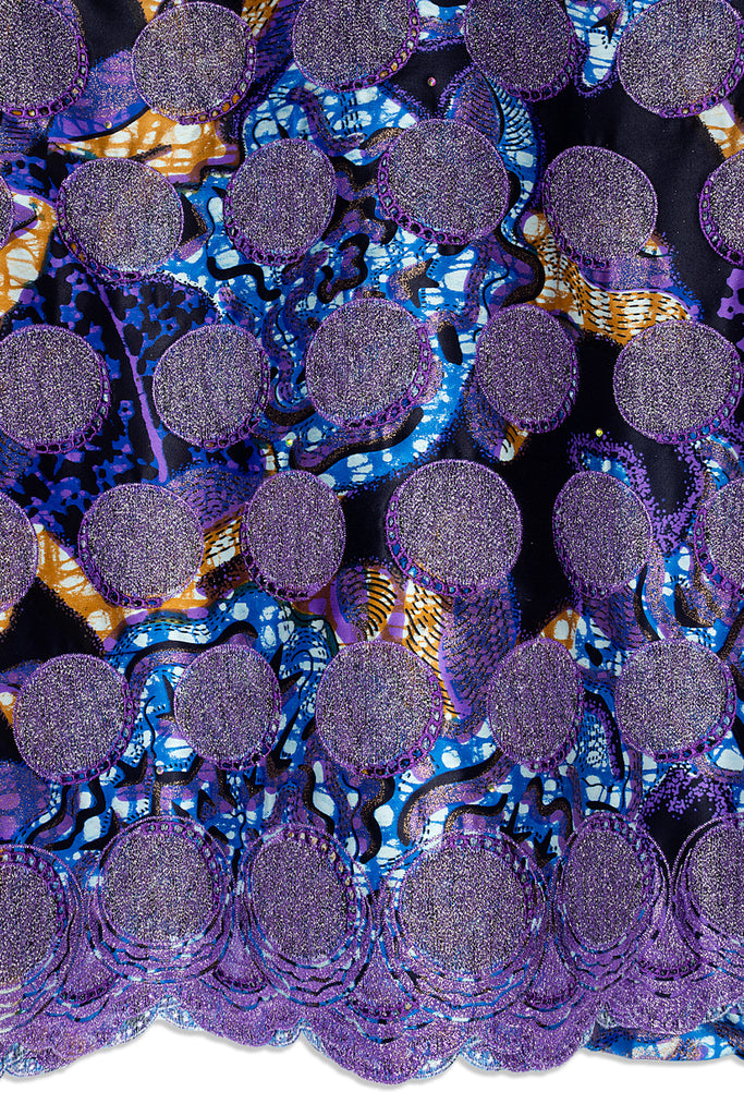 Vlisco Grand Super Exclusive Wax with Lace Embroidery - VHL5261