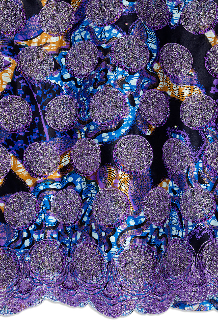 Vlisco Grand Super Exclusive Wax with Lace Embroidery - VHL5261