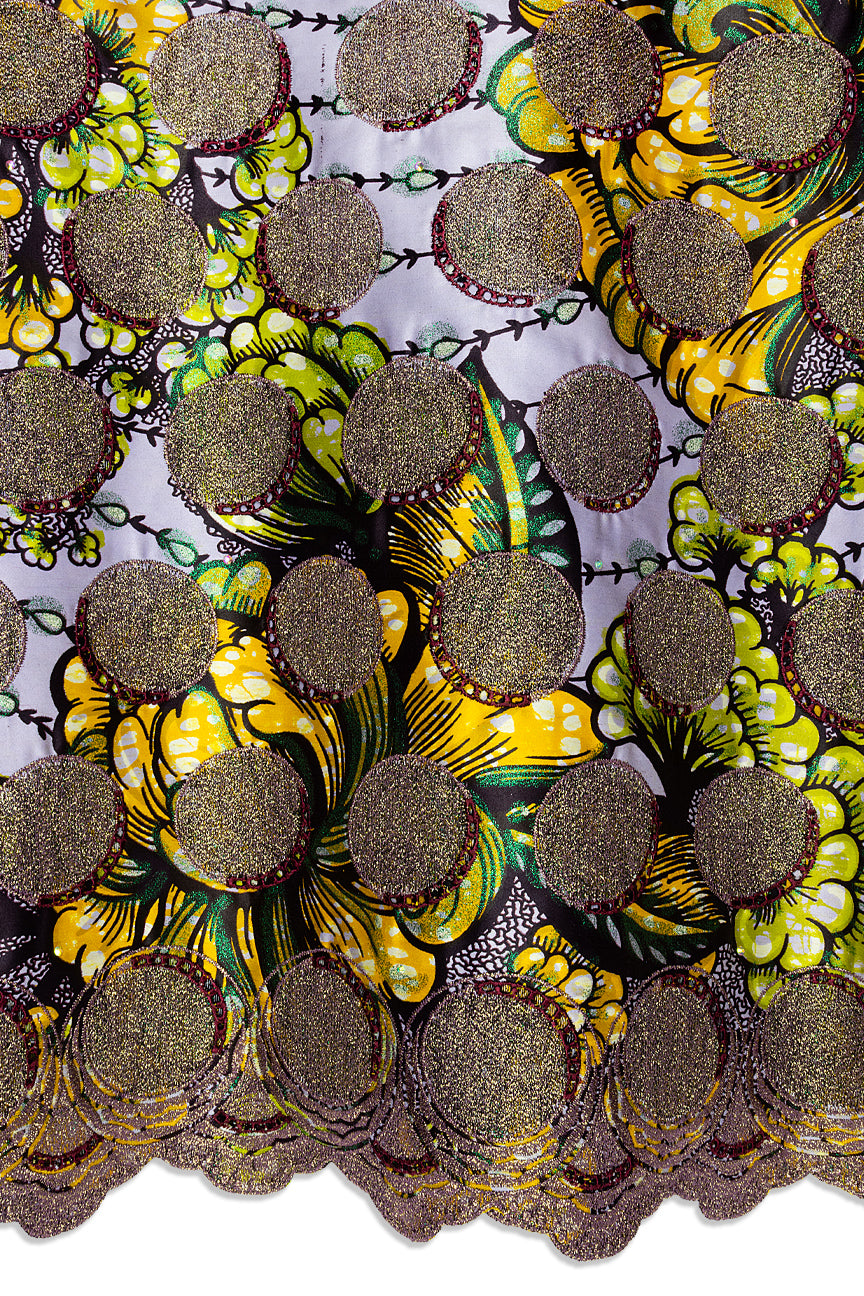 Vlisco Grand Super Exclusive Wax with Lace Embroidery - VHL5262