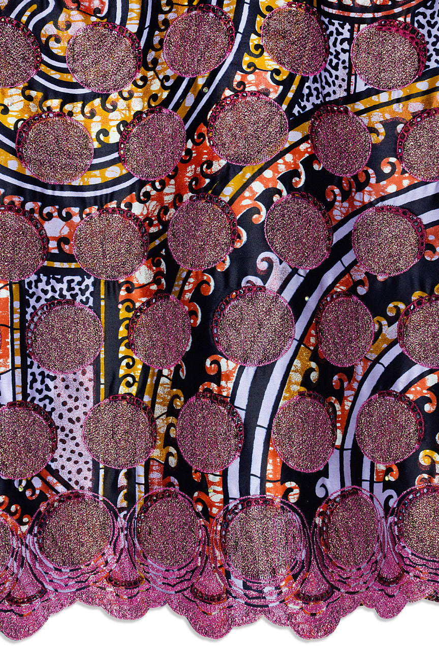 Vlisco Grand Super Exclusive Wax with Lace Embroidery - VHL5264