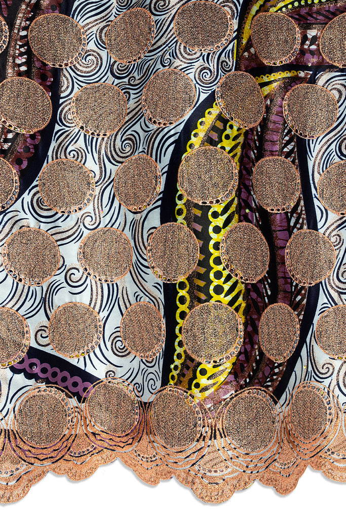 Vlisco Grand Super Exclusive Wax with Lace Embroidery - VHL5266
